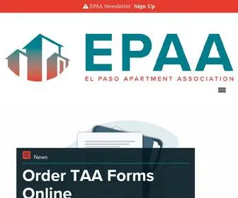 Epaa.org(The El Paso Apartment Association) Screenshot