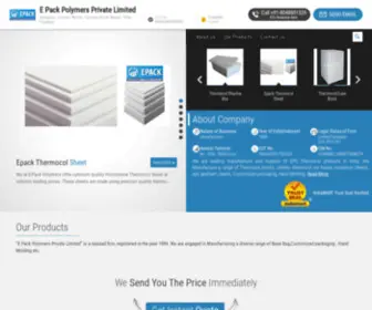 Epackthermocol.in(E Pack Polymers Private Limited) Screenshot