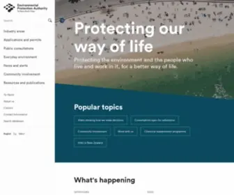 Epa.govt.nz(Protecting our way of life) Screenshot