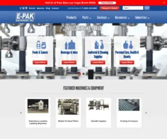 Epakmachinery.com(Bottling & Filling Equipment Manufacturer) Screenshot