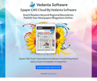 Epapercms.com(Epaper CMS Cloud By Vedanta Software) Screenshot