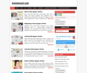 Epapershunt.com(Epapers Online) Screenshot
