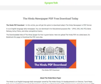 Epapertab.com(The Hindu PDF Download) Screenshot