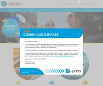 Epass.pe(Servicio de Pago electronico para peajes y estacionamientos) Screenshot