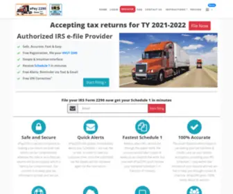 Epay2290.com(Form 2290 Authorized IRS e) Screenshot