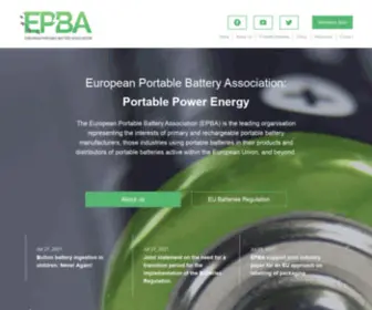 Epbaeurope.net(The European Portable Battery Association) Screenshot