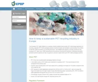 EPBP.org(How to keep a sustainable PET recycling industry in Europe) Screenshot
