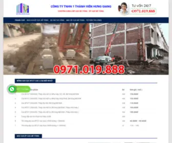 Epcocbetonghunggiang.com(Ép Cọc Bê Tông Hưng Giang) Screenshot