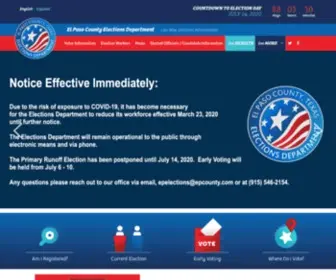 Epcountyvotes.com(El Paso County) Screenshot