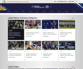 Epcrugby.com(Official website of the Heineken Champions Cup) Screenshot