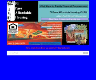 Epcuah.org(EL PASO CREDIT UNION AFFORDABLE HOUSING) Screenshot