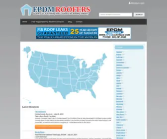 Epdmroofers.com(EPDM Roofers Directory) Screenshot