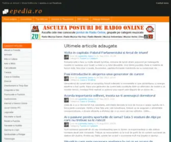 Epedia.ro(Enciclopedie online) Screenshot