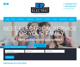 Epelectricllc.com(EP Electric LLC offers many commercial & residential electrical services in Philadelphia) Screenshot