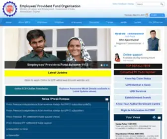 Epfahmedabad.org(Employees' Provident Fund Organization Gujarat official) Screenshot