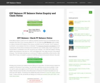 Epfbalancestatus.co.in(Know EPF balance instantly. Upto date PF (provident fund)) Screenshot