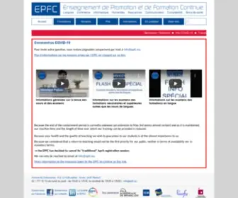 EPFC.eu(Le plus grand établissement de Promotion sociale de Bruxelles) Screenshot