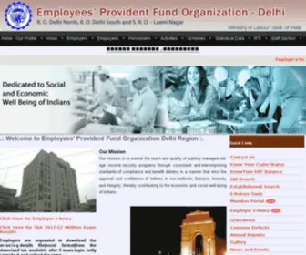 Epfdelhi.gov.in(Employees Provident Fund Organization Delhi Region) Screenshot