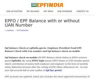 Epfindia.online(EPF India EPFO Balance UAN Login Epfo Member Login www.epfindia.gov.in Uan Activation PF Balance Status EPFO Claim Status unified member portal UAN Passbook unifiedportal) Screenshot