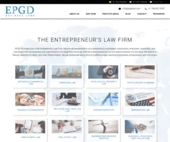 Epgdlaw.com(EPGD Business Law) Screenshot