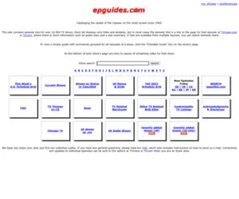 Epguides.com(Main Menu Page) Screenshot