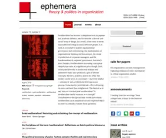 Ephemerajournal.org(Theory & politics in organisation) Screenshot