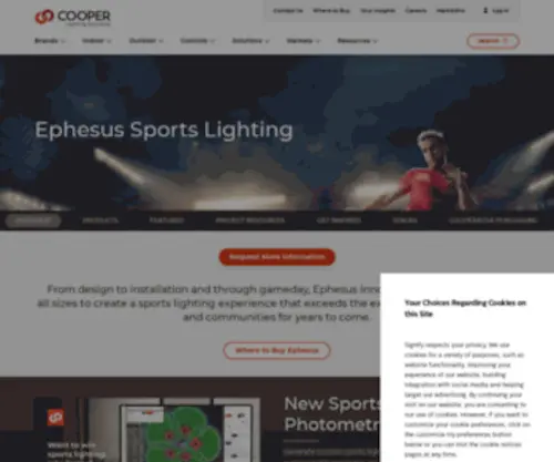 Ephesuslighting.com(LED Sports Lighting) Screenshot