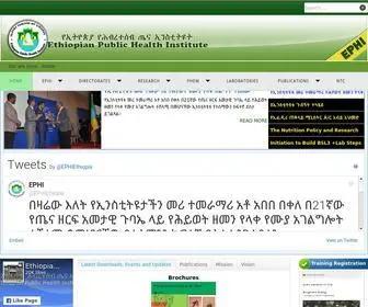 Ephi.gov.et(Ethiopian Public Health Institute) Screenshot