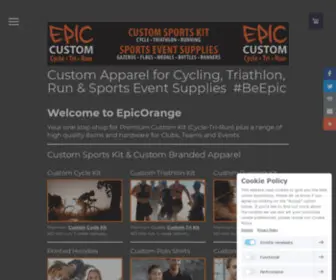 Epic-Orange.com(Custom Apparel for Cycle) Screenshot