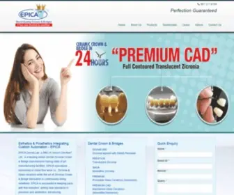 Epicadental.com(Epica Dental Lab) Screenshot