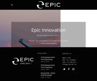 Epicaircraft.com(Epic Aircraft) Screenshot
