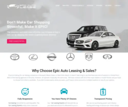 Epicautolease.com(Car leases) Screenshot