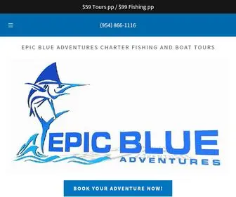 Epicblueadventures.com(Fishing, Boat Tours) Screenshot