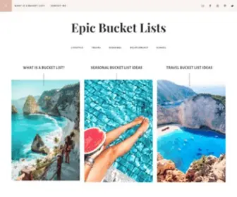 Epicbucketlists.com(Epic Bucket Lists) Screenshot