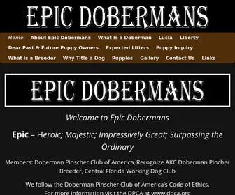 EpiCDobermans.com(Doberman Pinschers) Screenshot