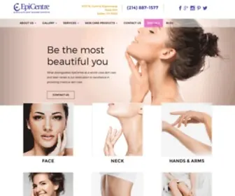 Epicentreskincare.com(EpiCentre Skin Care & Laser Center) Screenshot