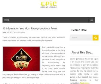 EpicGaminglounge.com(Epic Gaming Lounge) Screenshot