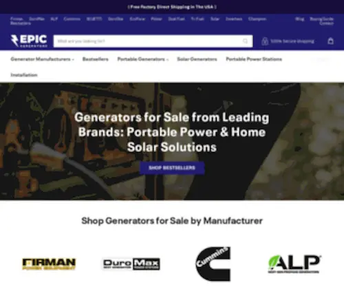 EpicGenerators.com(Generators for Sale) Screenshot