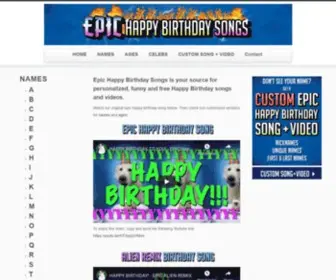 Epichappybirthdaysongs.com(EPIC Happy Birthday Song with Names) Screenshot
