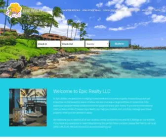 Epicmauirealty.com(Epic Realty LLC) Screenshot