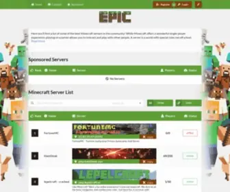 Epicminecraftservers.com(At Epic Minecraft Servers you can find servers focused on player) Screenshot