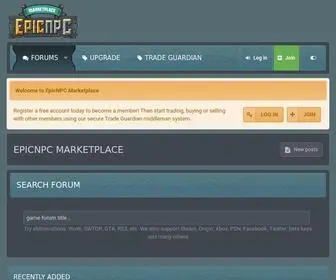 Epicnpc.com(EpicNPC Marketplace) Screenshot