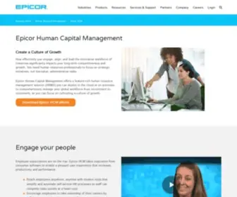 Epicorhcm.com(Learn more about Epicor Human Capital Management (HCM)) Screenshot