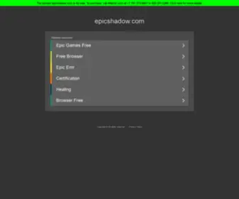 Epicshadow.com(Epic Shadow Entertainment) Screenshot