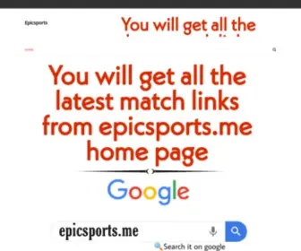 Epicsports.in(We offer premium and exclusive sports news and links to watch games online live) Screenshot