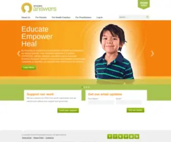Epidemicanswers.org(Epidemic Answers lets parents know that recovery) Screenshot