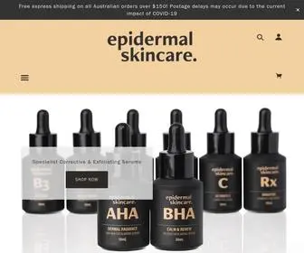 Epidermalskincare.com.au(Epidermal Skincare) Screenshot