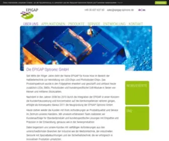 Epigap-Optronic.de(Your specialist for custom designed optoelectronics) Screenshot