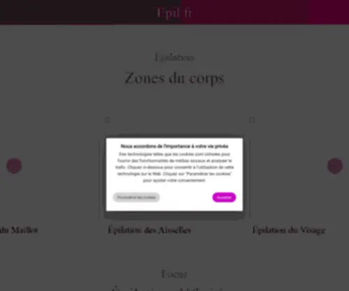 Epil.fr(Méthodes et conseils pour s'épiler) Screenshot
