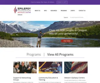 Epilepsyoregon.org(Epilepsy Foundation Oregon) Screenshot